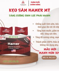 Kẹo Sâm Hamer Mỹ Chính Hãng (Mẫu Mới 2025 - Mạnh Hơn 30%)